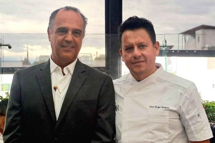 Bruno Bartolino y el chef Ángel Vázquez